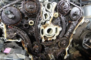 example of a sludged engine that should not have an engine flush