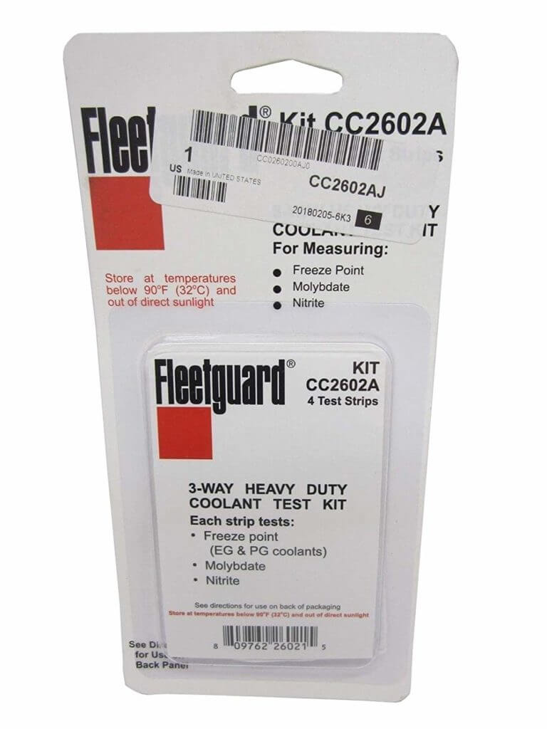 fleetguard coolant test strips
