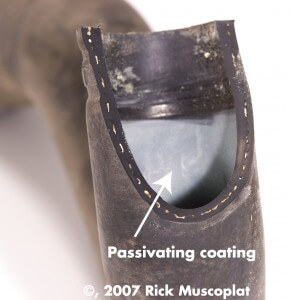 image of silicate coating on radiator hose