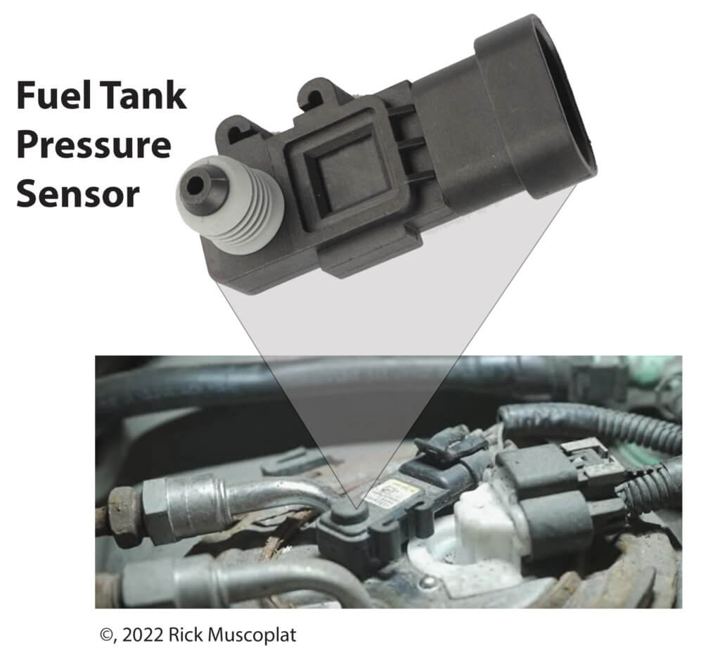fuel tank pressure sensor on top of fuel tank