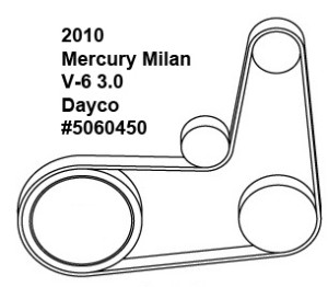 Mercury Milan, belt diagram, fan belt diagram, Acura belt diagram, serpentine belt diagram, free diagram