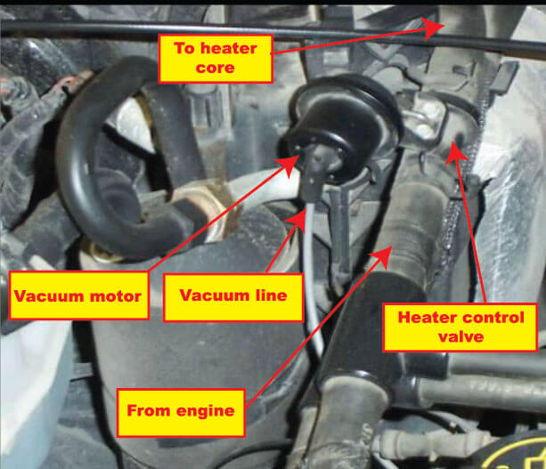 2001 Ford expedition heater control valve location #9