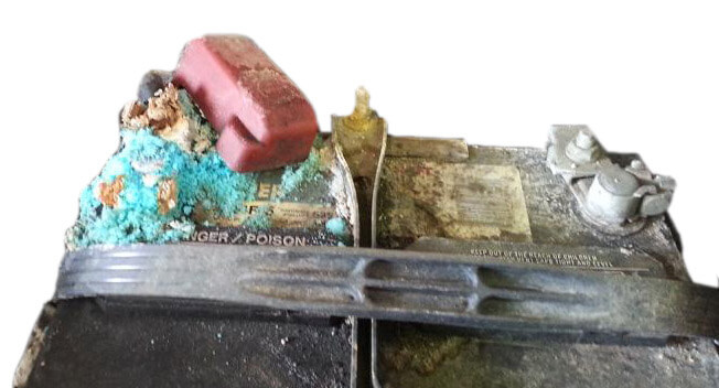 severly corroded battery posts and terminals