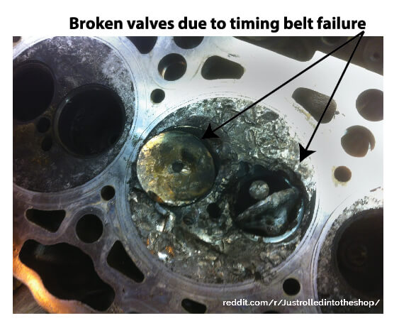 broken-valves-due-to-timing-belt-failure