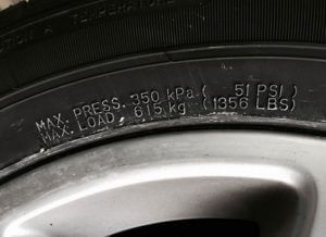 maximum tire pressure