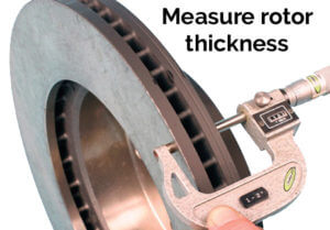 measure brake rotor thickness