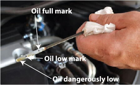 how to check engine oil level