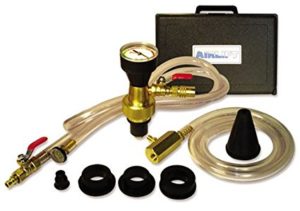 UView 550000 Airlift Cooling System Leak Checker and Airlock Purge Tool Kit removes air from cooling system