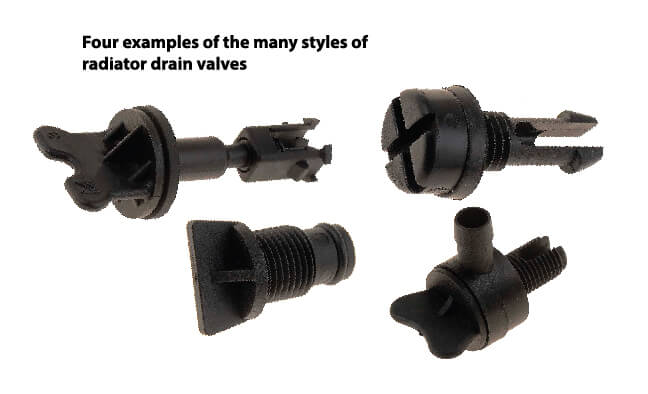 radiator drain valve, drain cock, petcock