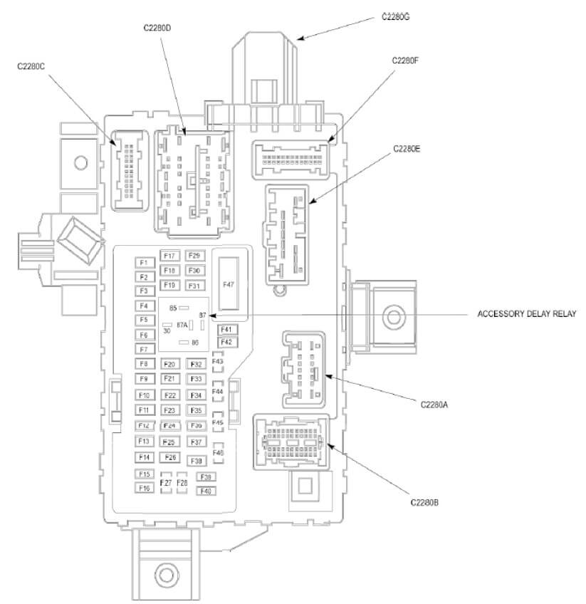 2009 Ford F150 Fuses Smart junction box fuse diagram