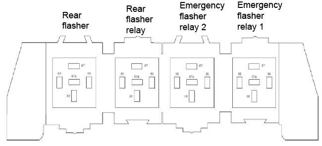 2009 crown victoria emergency flasher relay block