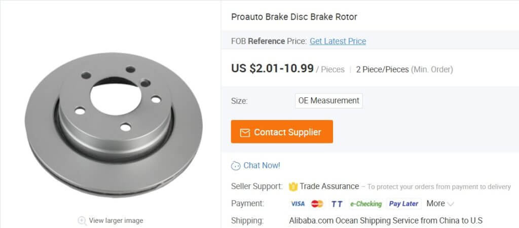 picture of brake rotors from alibaba