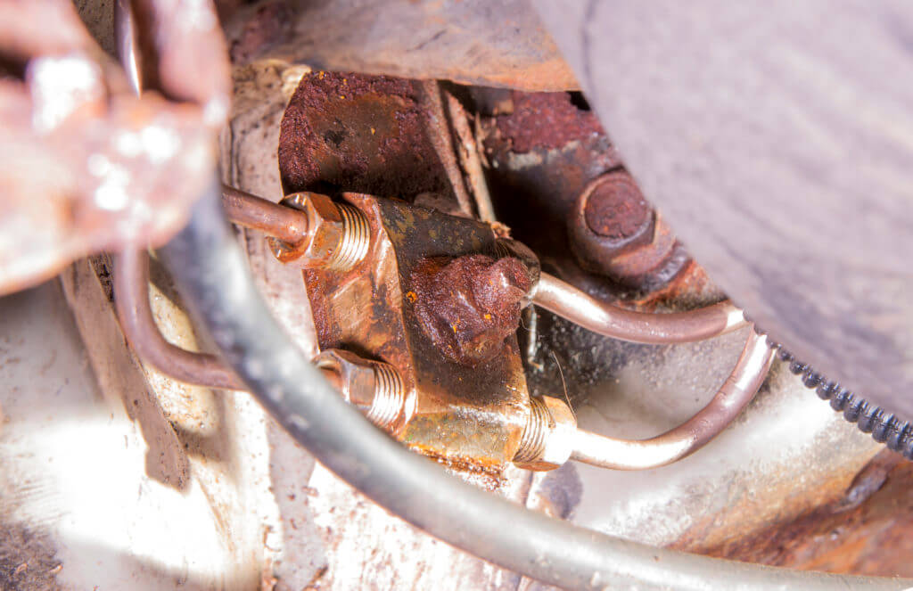 replace rusted brake lines