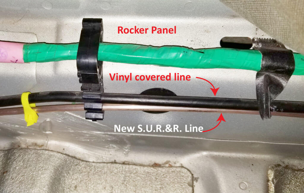 subaru brake lines along rocker panel
