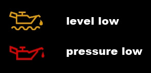low oil level light versus low oil pressure light
