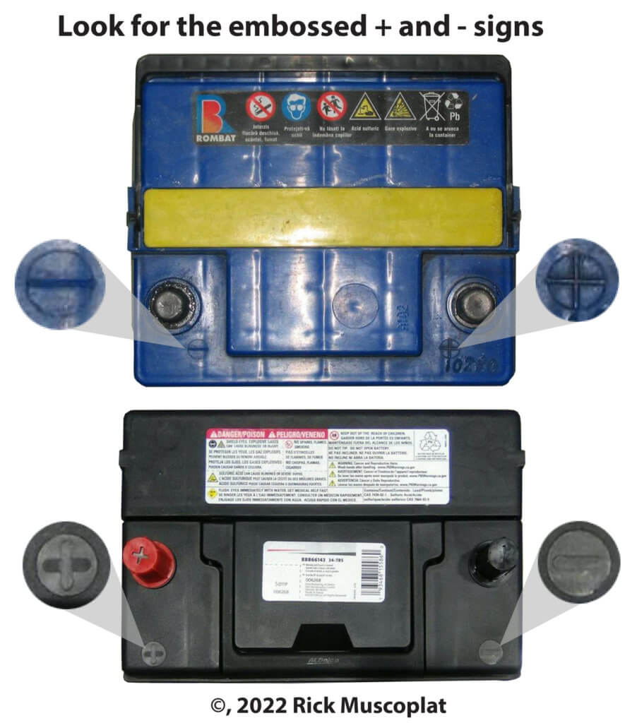 car battery post identification