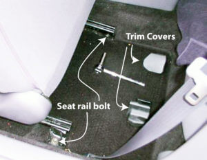 remove car seat bolts