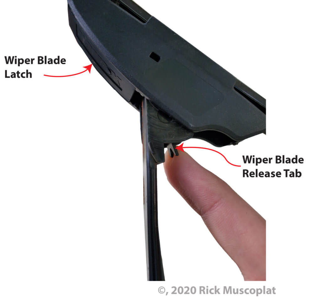 wiper arm release tab