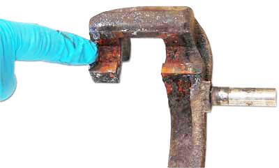 brake abutment rust