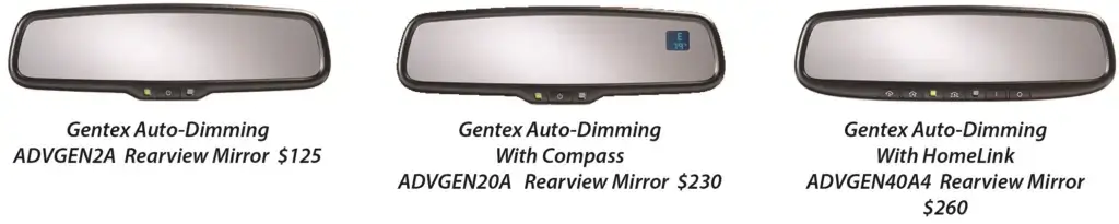 auto dimming rear view mirror