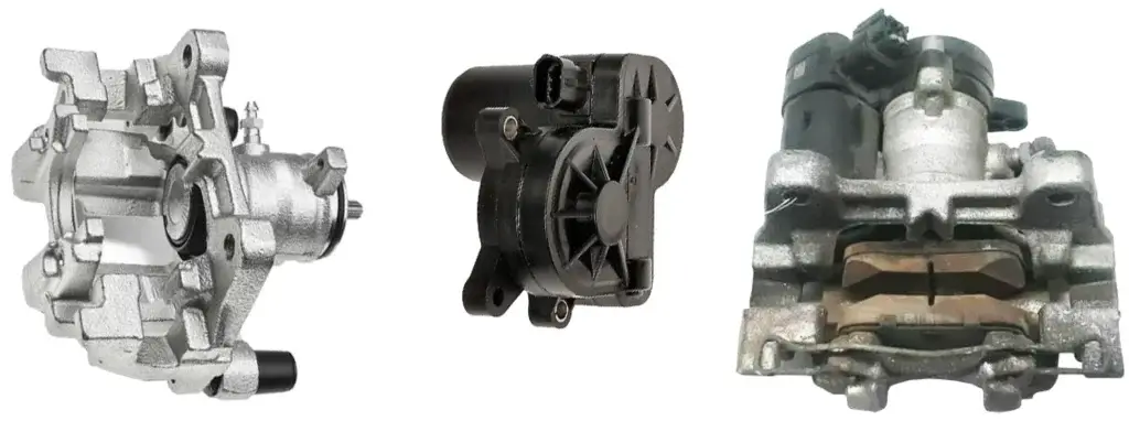 This image show the components of the Ford electronic parking brake