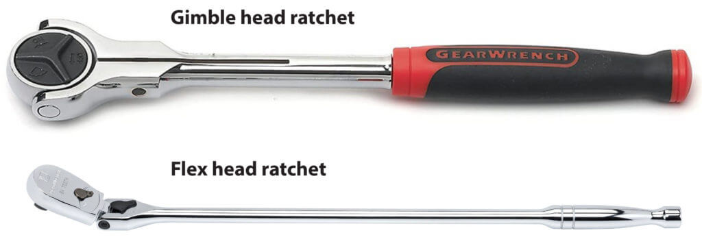 gimble head ratchet and flex head ratchet