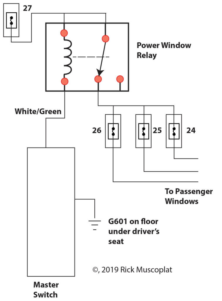 Honda power window wiring diagram