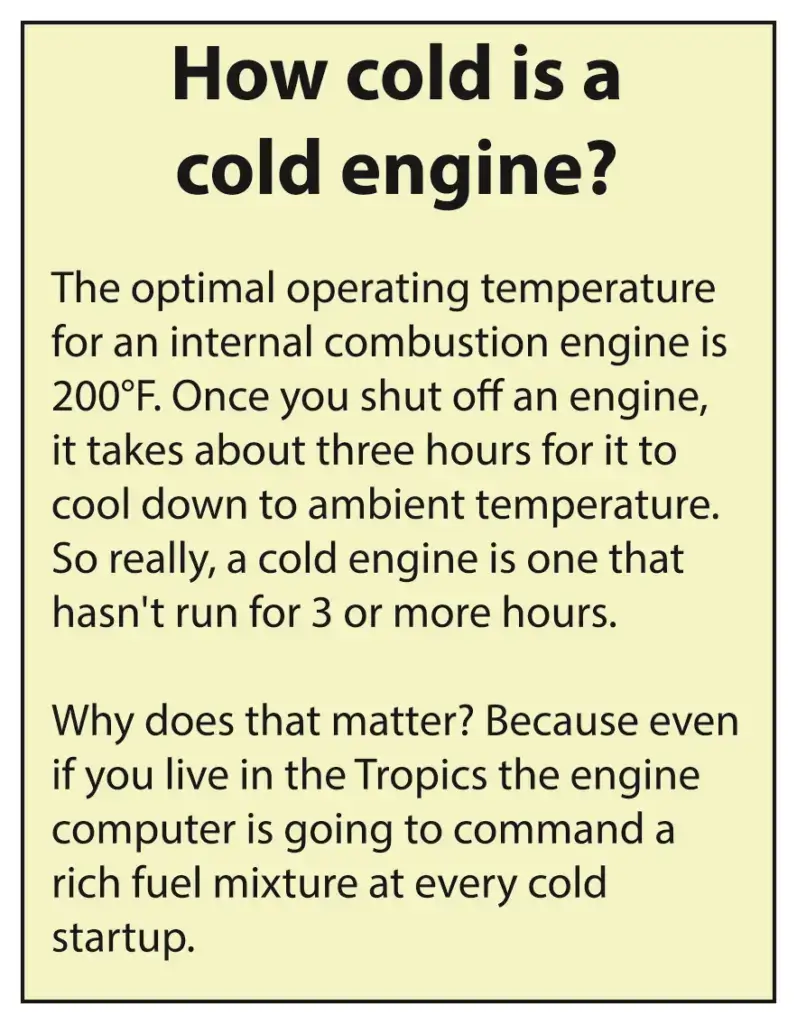 how cold is a cold engine
