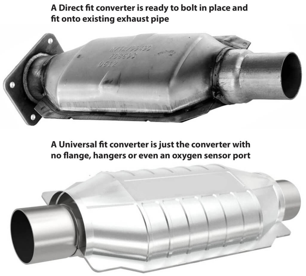 direct versus universal catalytic converter
