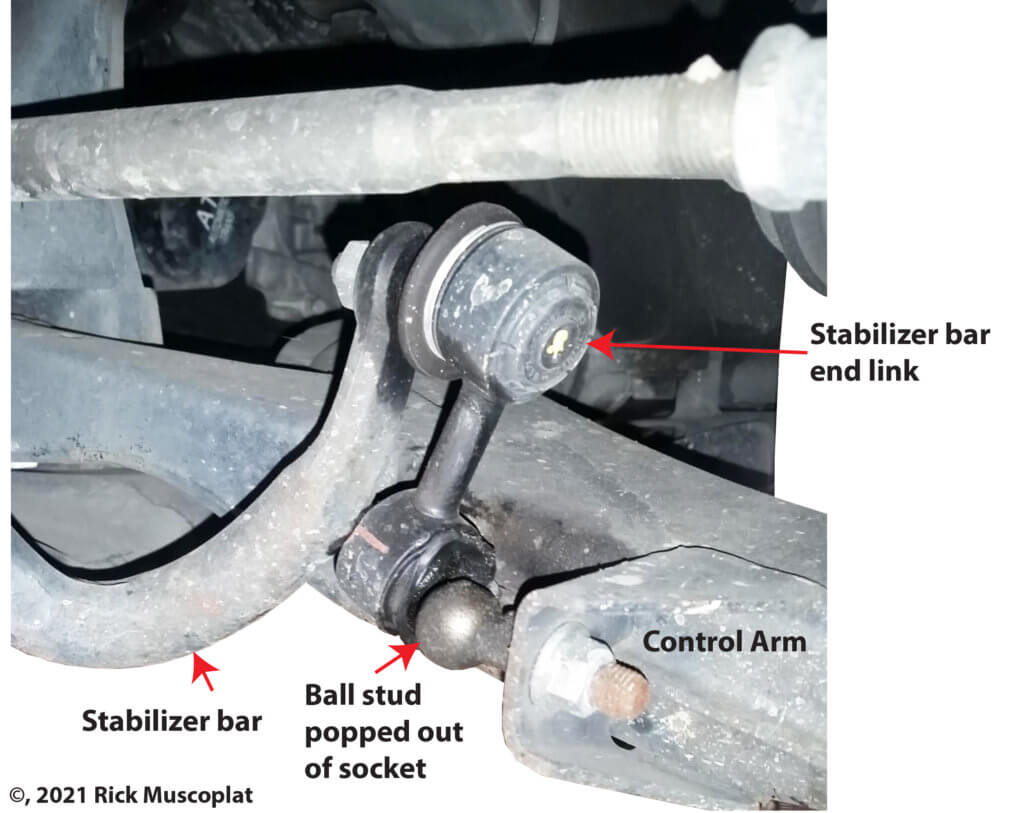 stabilizer bar end link failure