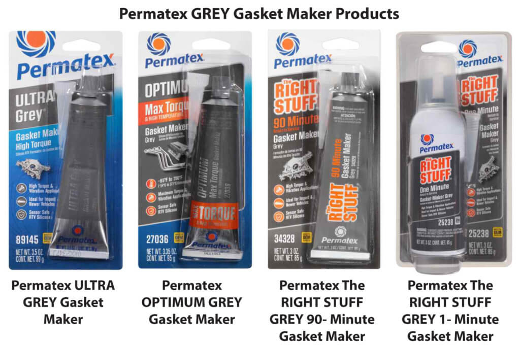 Permatex line up of grey RTV prouducts