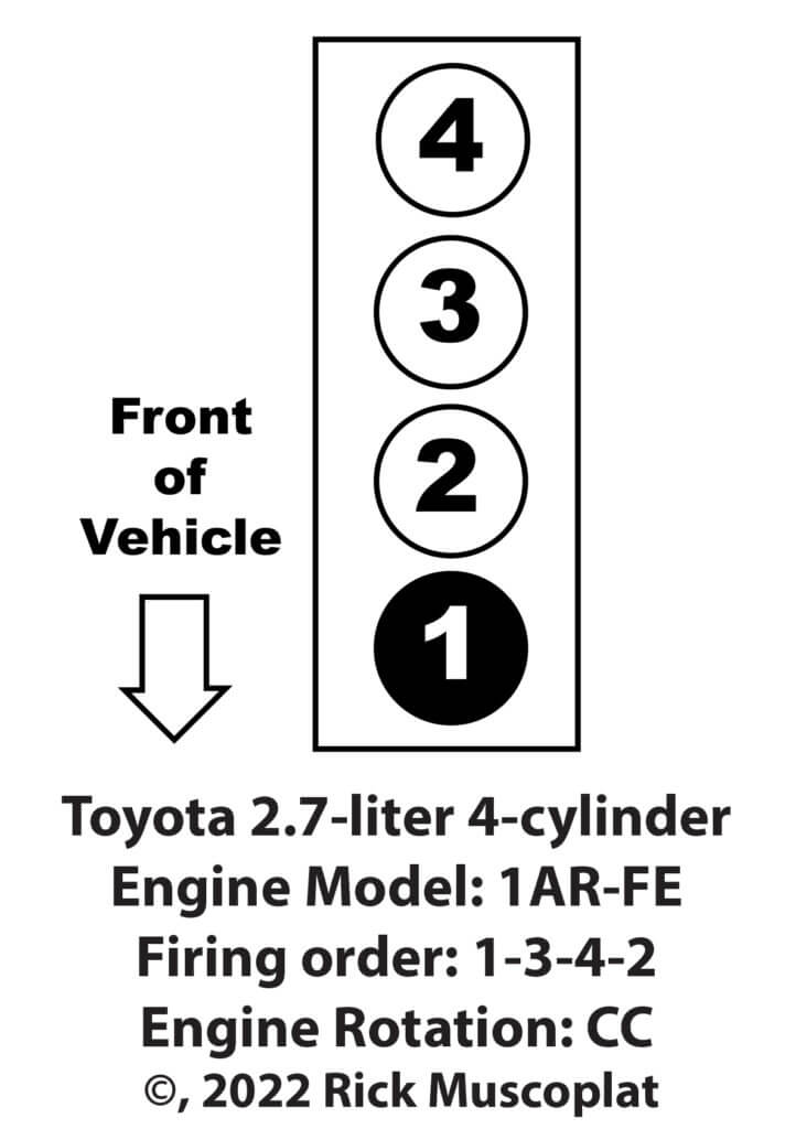 Toyota 2.7 litre firing orde