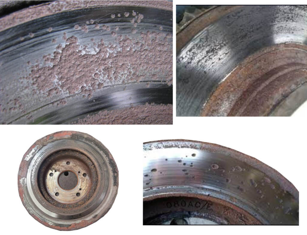 corroded brake rotors