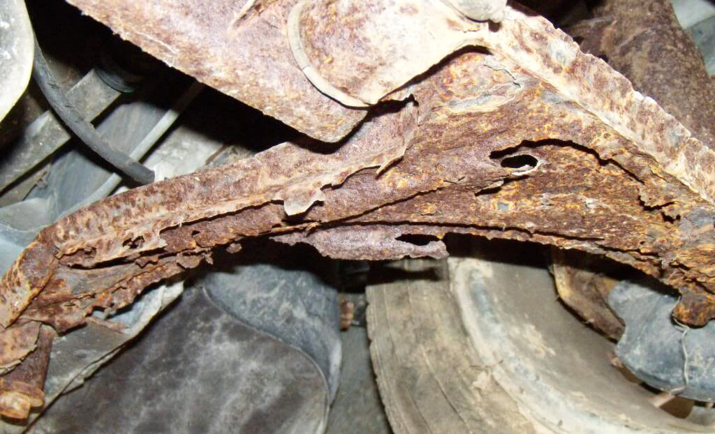 rusted control arm