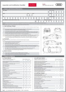 Audi page 1 cpo checklist