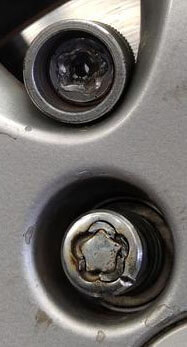 stripped wheel lock key