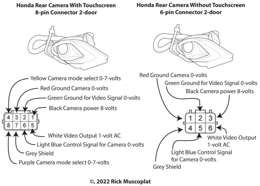 Honda 2 door rear camera wiring diagram