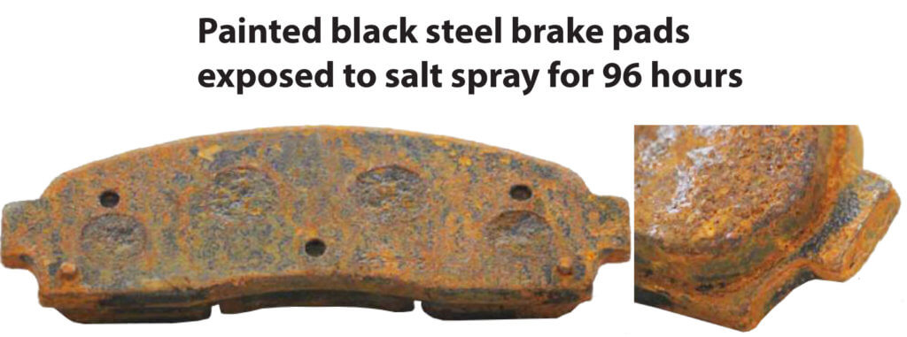 black steel brake pad backing plates
