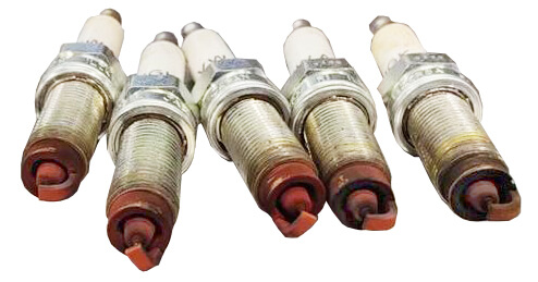 red tipped spark plugs