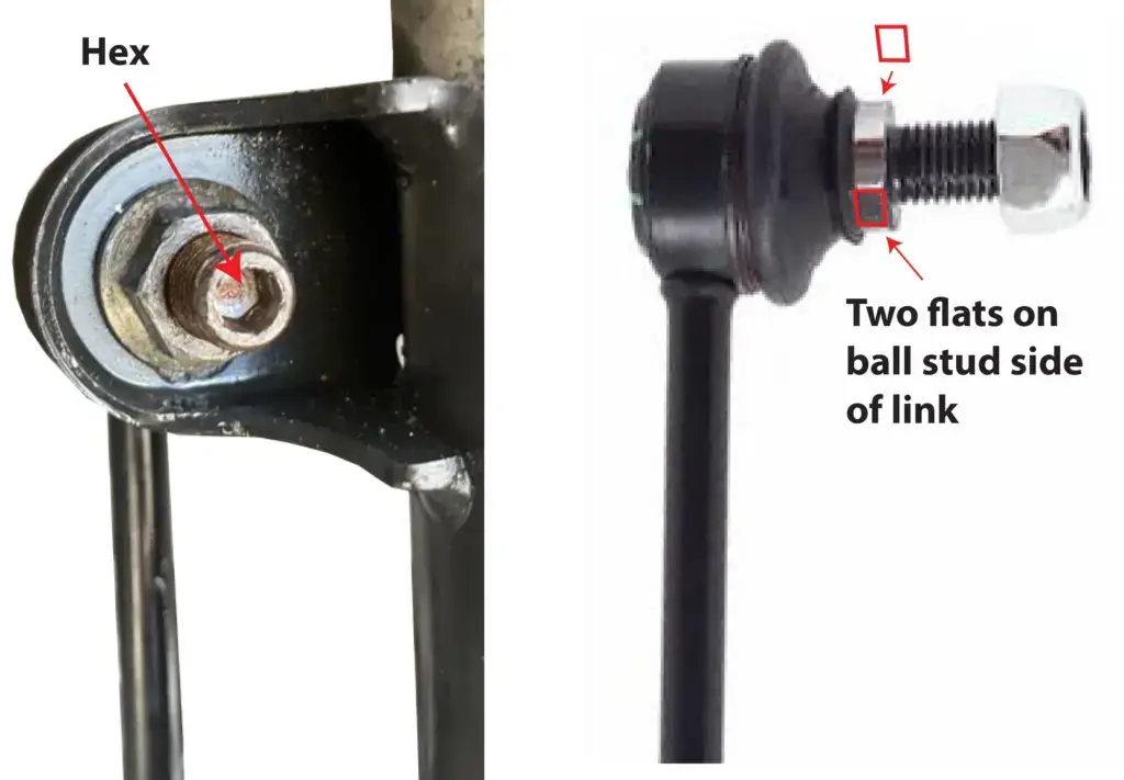 How to hold ball stud in sway bar link