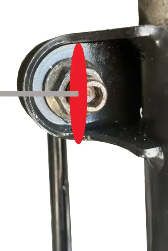 cut through sway bar link with cutting wheel