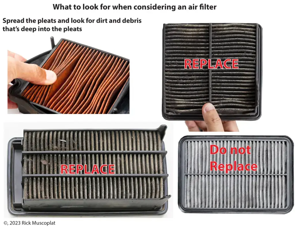 how to tell when car air filter needs replacing