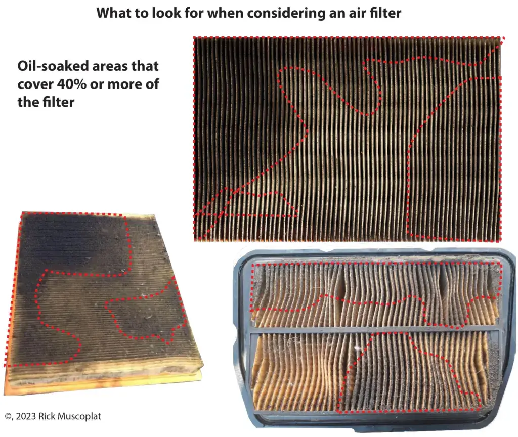oil soaked air filter