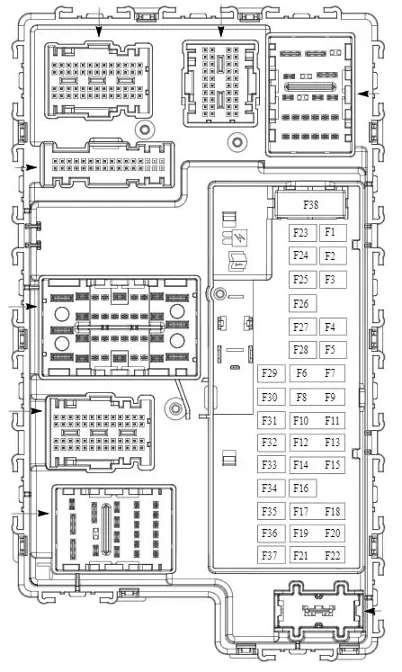 2019 Ford F150 Body Control Module Fuse diagram