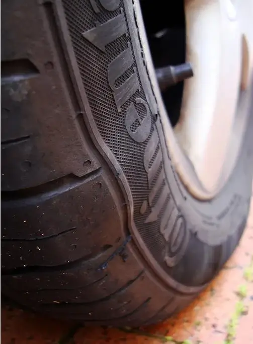 image of tire bulge