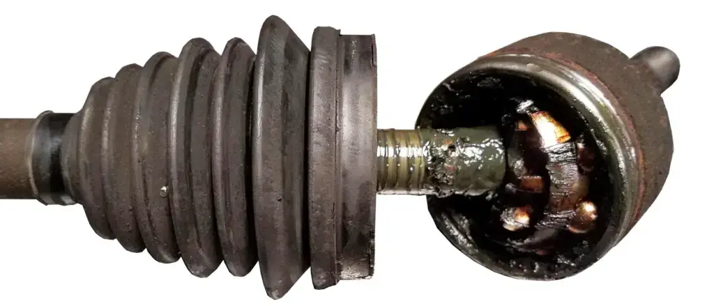 Image of the inside of a CV joint with grease