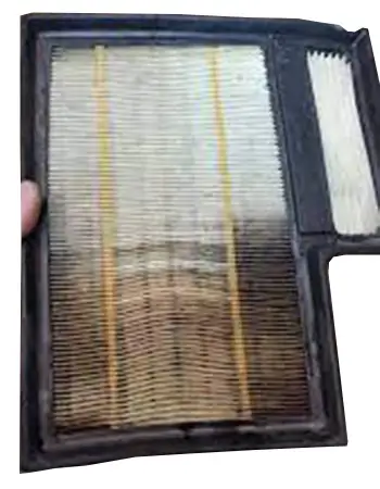 water on engine air filter