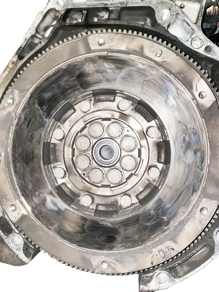 This image shows hot spots on the flywheel