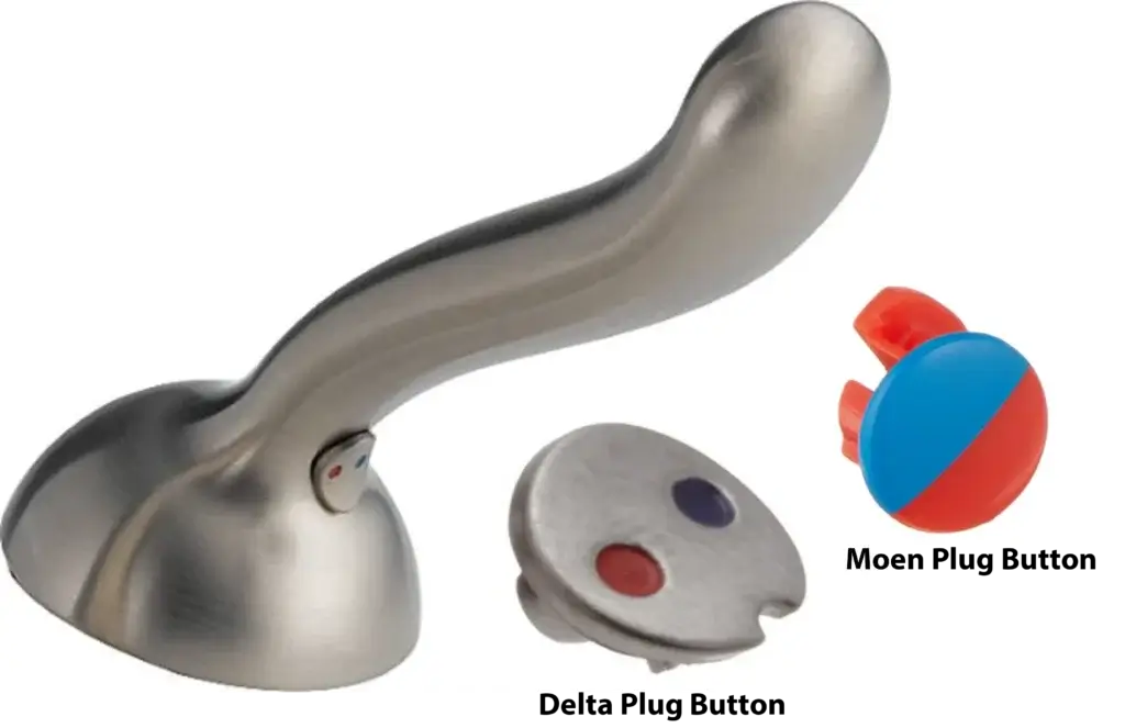 this image shows the access hole for a faucet handle set screw