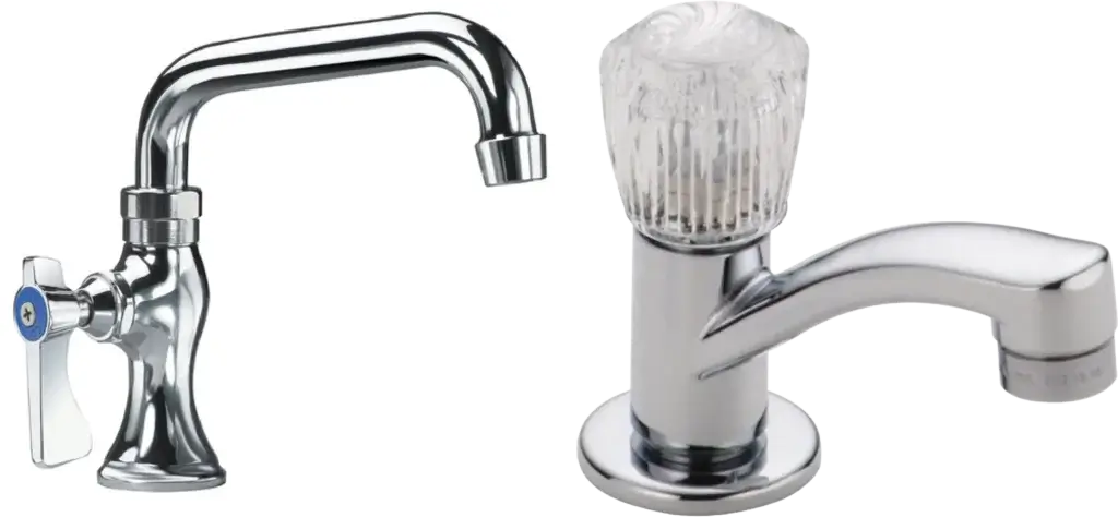 this image shows two single supply faucets